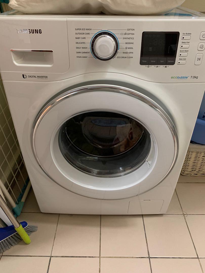 Samsung 7kg front load washing machine, TV & Home Appliances, Washing