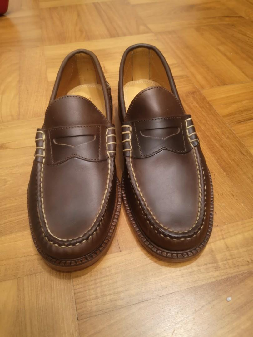 Horween sebago penny loafers made in USA brown, Men's Fashion, Footwear