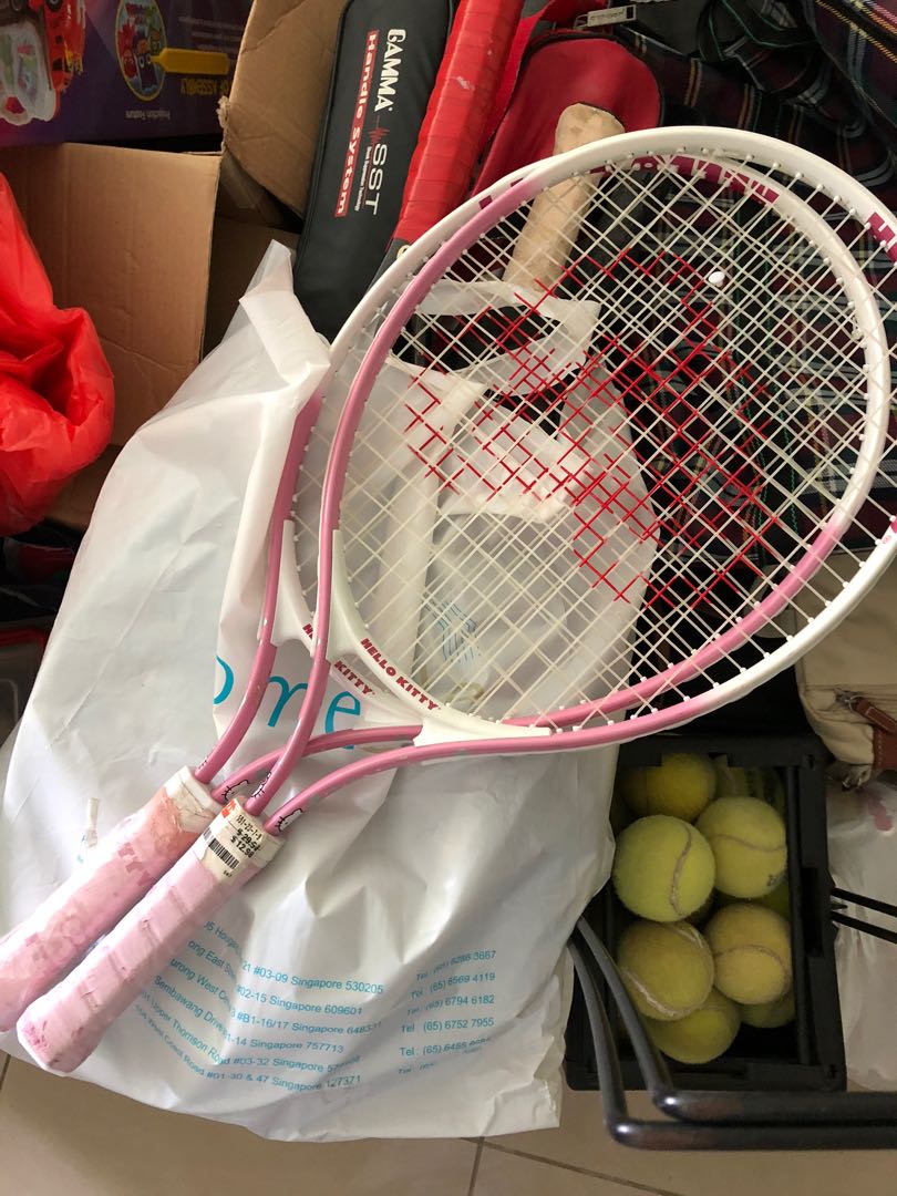 racket and tennis ball