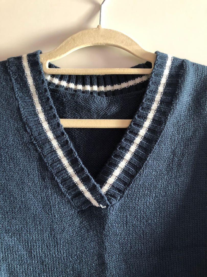 V Collar Sweater Vest, Women's Fashion, Coats, Jackets and Outerwear on ...