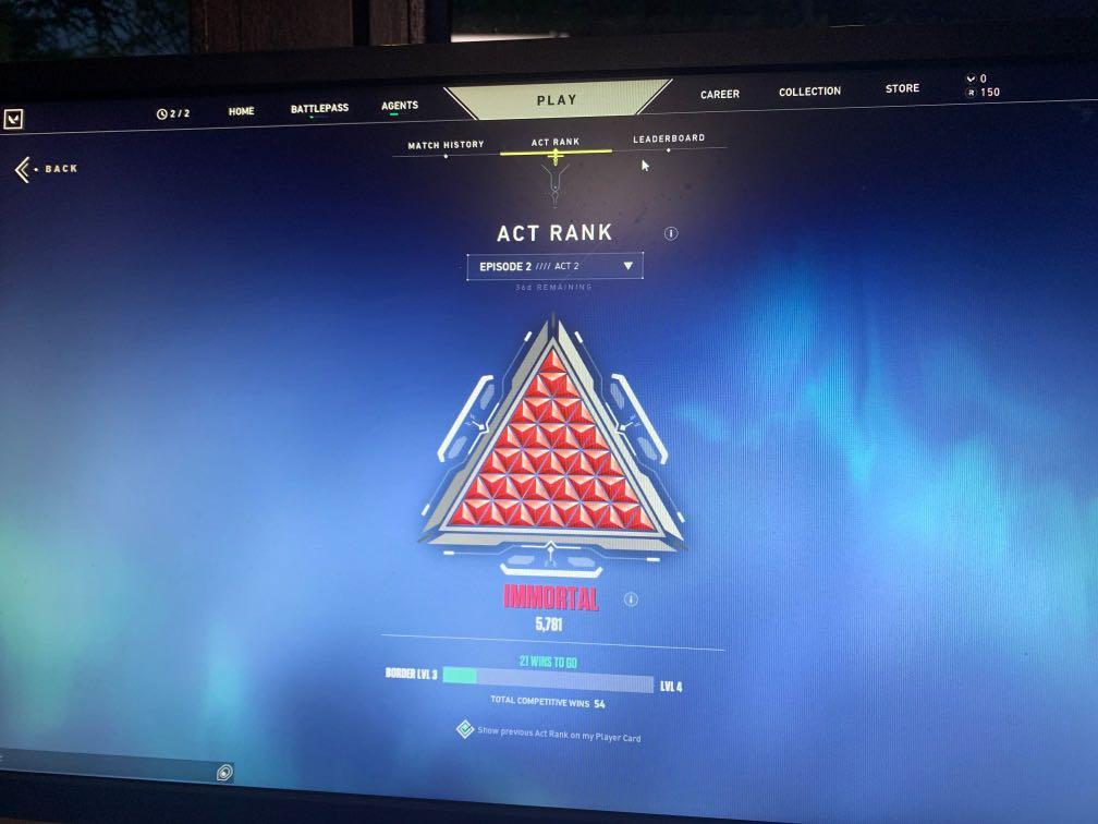 Valorant IMMORTAL account, Video Gaming, Gaming Accessories, Game Gift