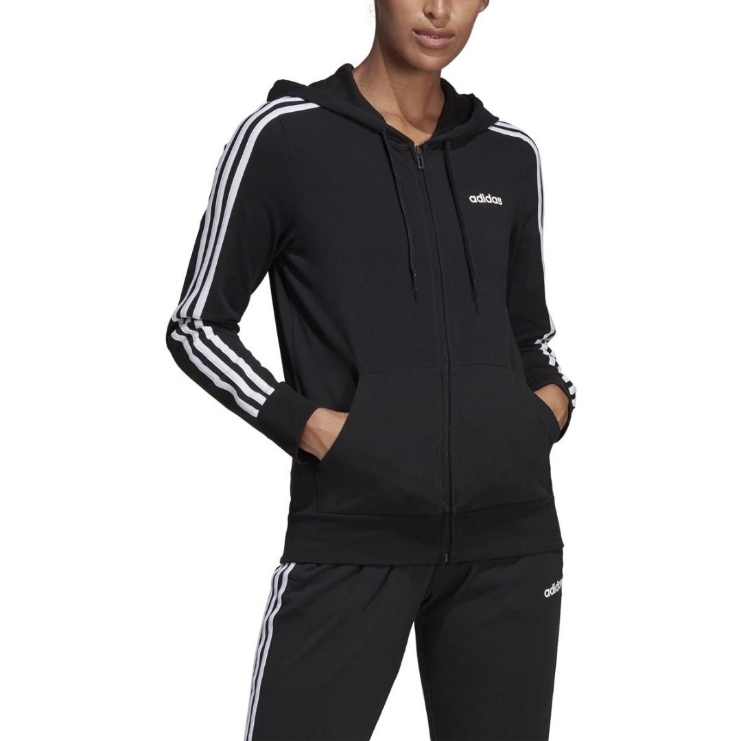 Women's) Adidas Essentials 3-Stripe Hoodie size XL, Women's Fashion,  Clothes, Tops on Carousell