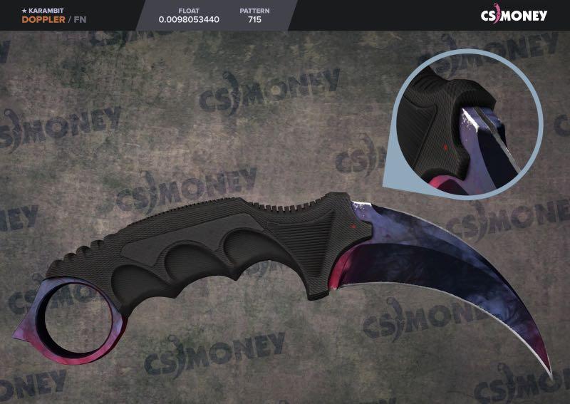 **0.009 Float** Karambit Doppler Phrase 1 FN CSGO SKINS KNIFE, Video