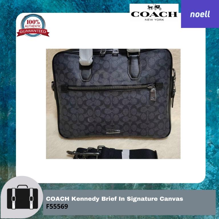 100 ORIGINAL READY STOCK COACH Kennedy Brief In Signature Canvas 55569