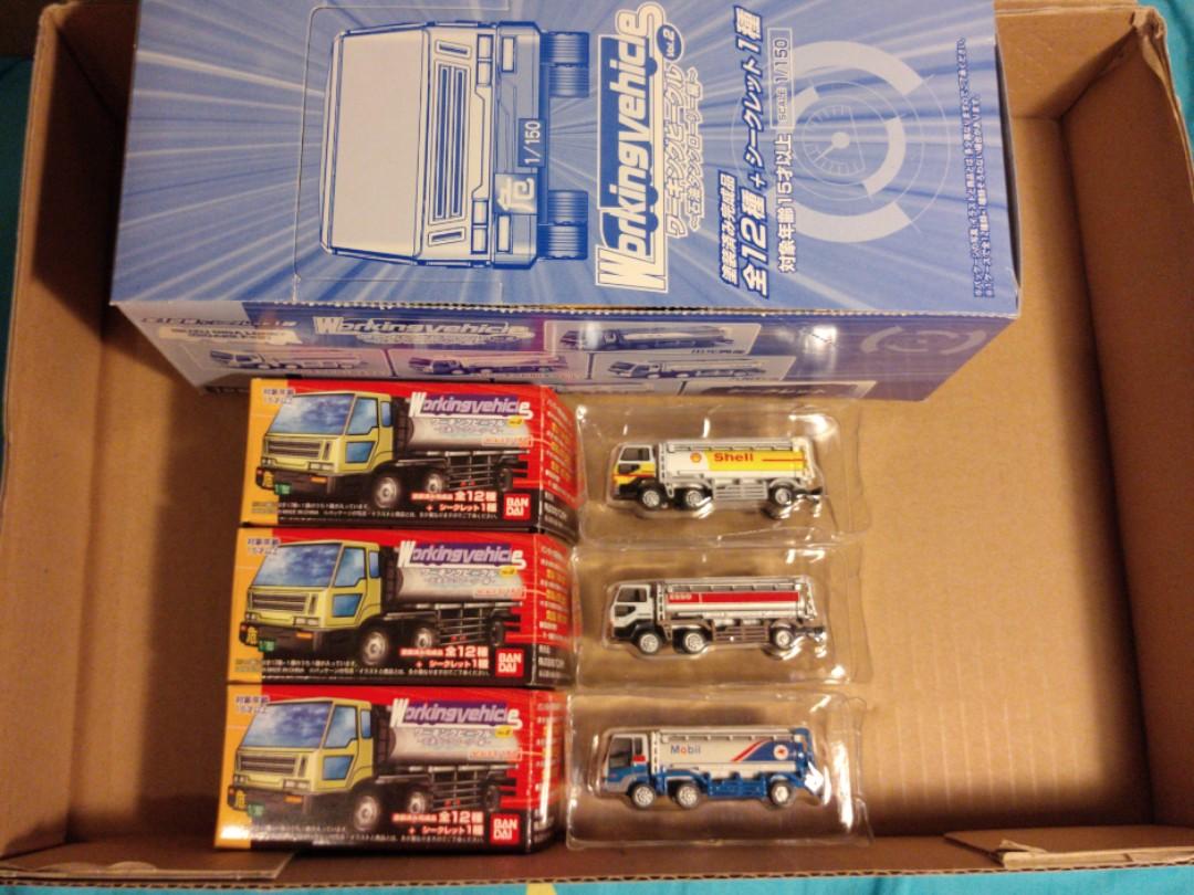 1 150 Bandai Working Vehicle 第2彈油車全套12部shell Esso Mobil 非tomytec 興趣及遊戲 玩具 遊戲類 Carousell