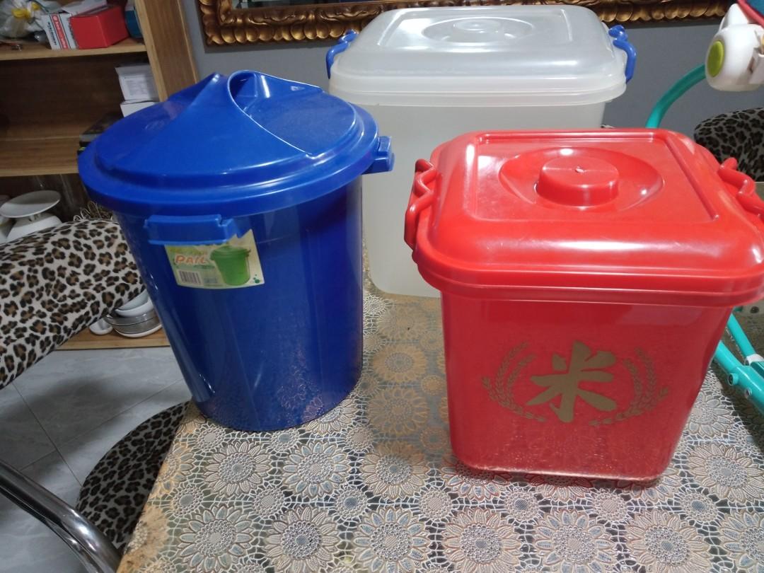 Red And White Plastic Container With Lid 13 Furniture Home Living Home Improvement Organisation Storage Boxes Baskets On Carousell
