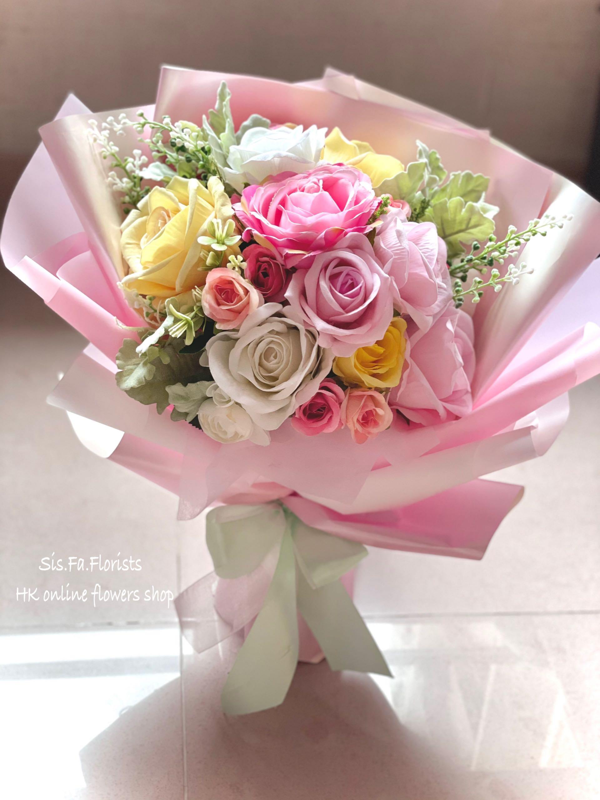 花束絲花花束玫瑰花束生日花束畢業花束感謝花束婚禮花束求婚花束情人節花束 手作 自家設計 手作產品 飾物 Carousell