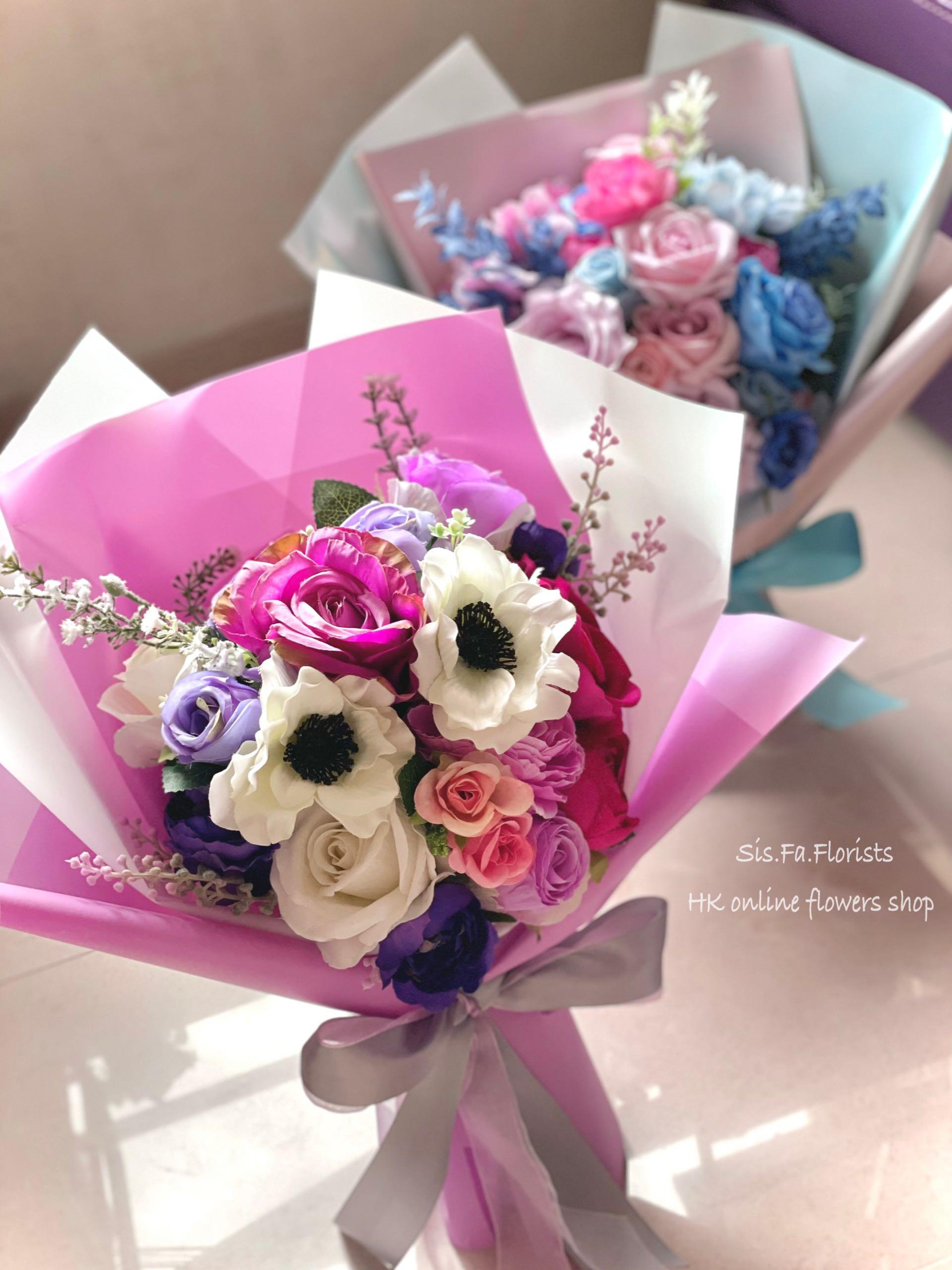 花束絲花花束玫瑰花束生日花束畢業花束感謝花束婚禮花束求婚花束情人節花束 手作 自家設計 手作產品 飾物 Carousell