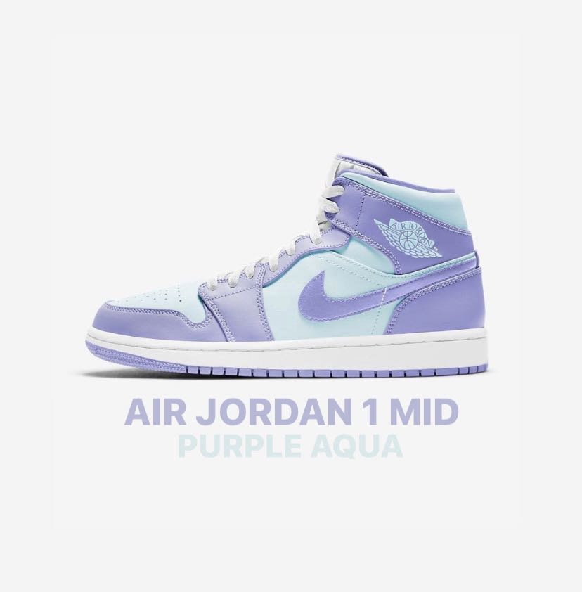 jordan one aqua purple