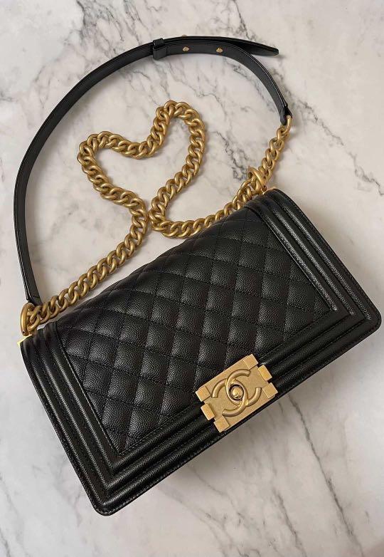 Chanel boy old top medium flap bag