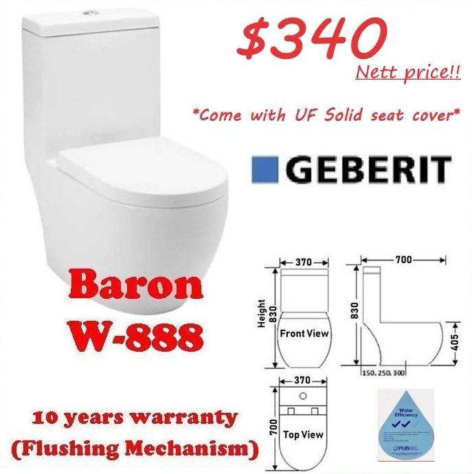 Baron W 8 Toilet Bowl One Piece Tv Home Appliances Kitchen Appliances Other Kitchen Appliances On Carousell