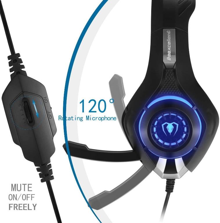 beexcellent gaming headset with noise canceling mic