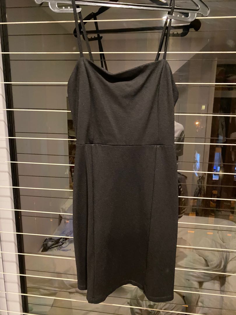 bershka black mini dress Bershka Black Tulle Ruffle Strapless Fit & Flare Mini Cocktail Tube Dress  Size L