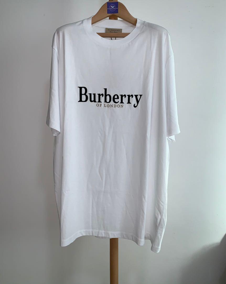 Burberry Classic Logo White Tee, Men's Fashion, Tops & Sets, Tshirts & Polo  Shirts on Carousell