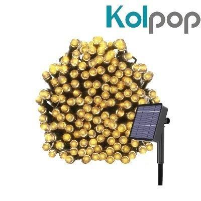 Cool White Solar Fairy Lights Outdoor Kolpop 24M/79ft 240 LED Solar Powered Garden Lights Outside 8 Modes Waterproof Solar String Lights for Trees Patio Fence Wedding Party Christmas Decor