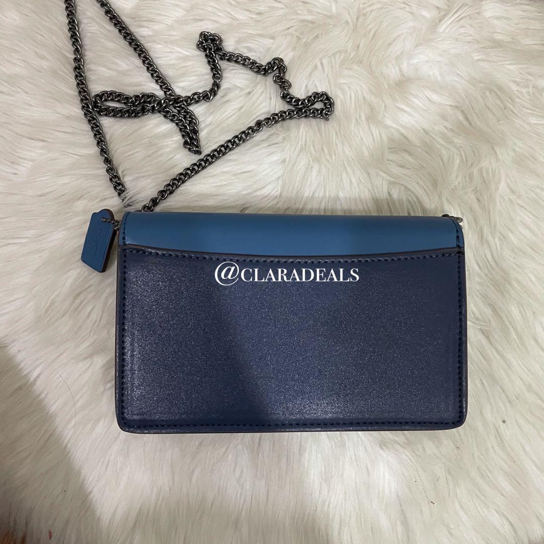 Coach Parker Chain Crossbody Blue Women s Fashion Bags Wallets