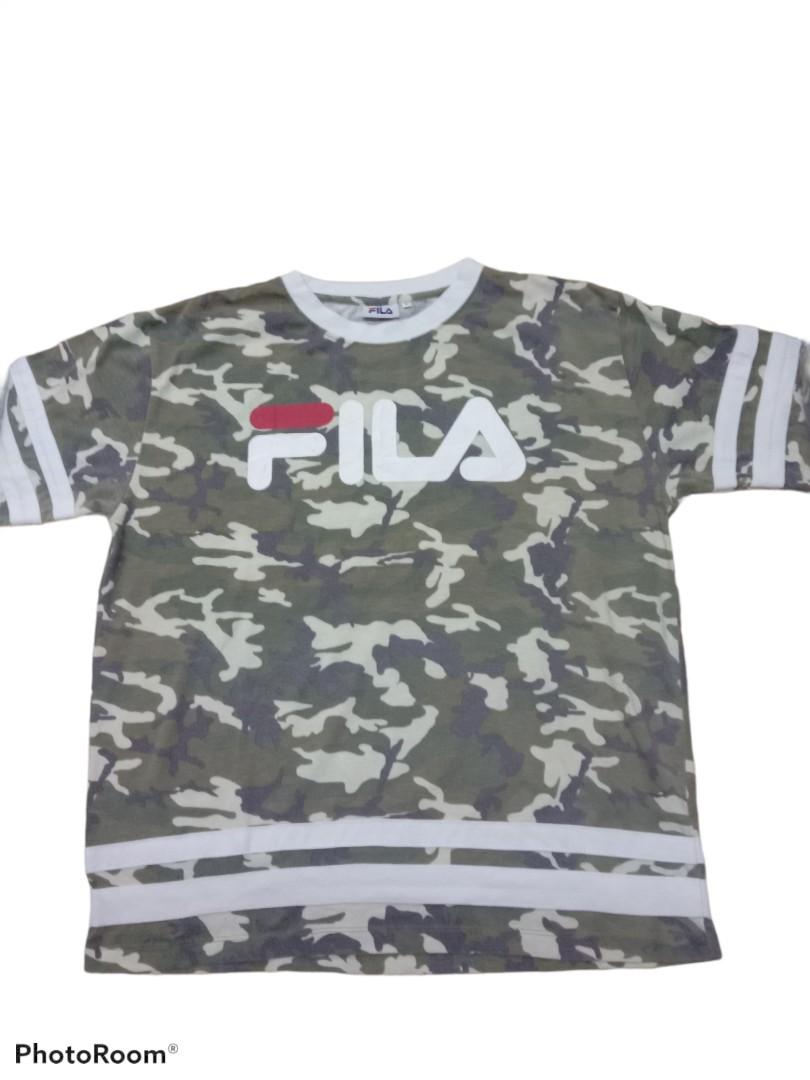 Fila camo t-shirt, Men's Fashion, Tops 