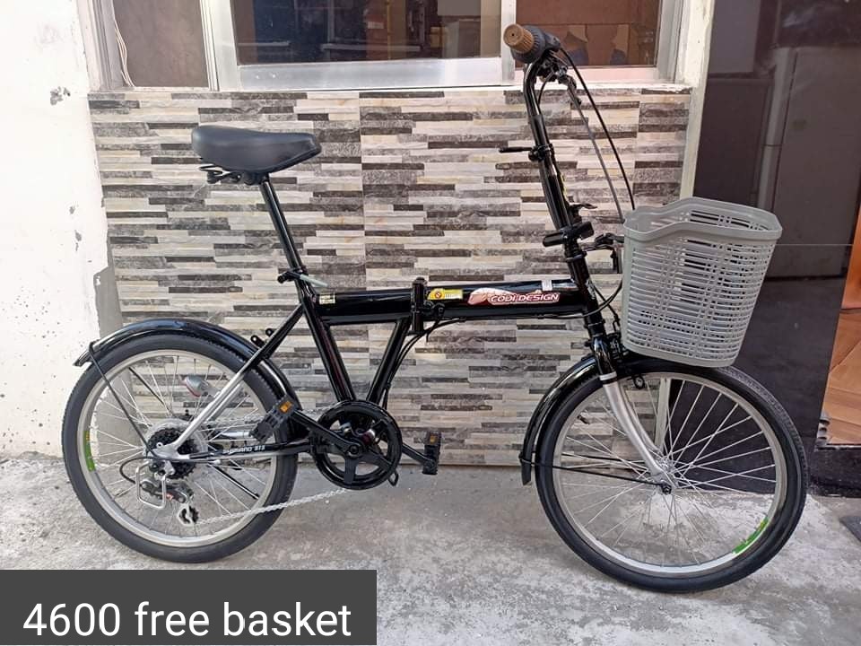 Folding bike hotsell with basket