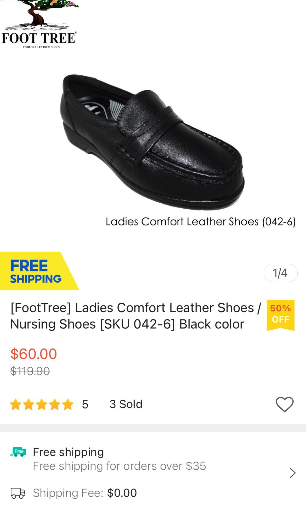 Ladies black nurses shoes clearance