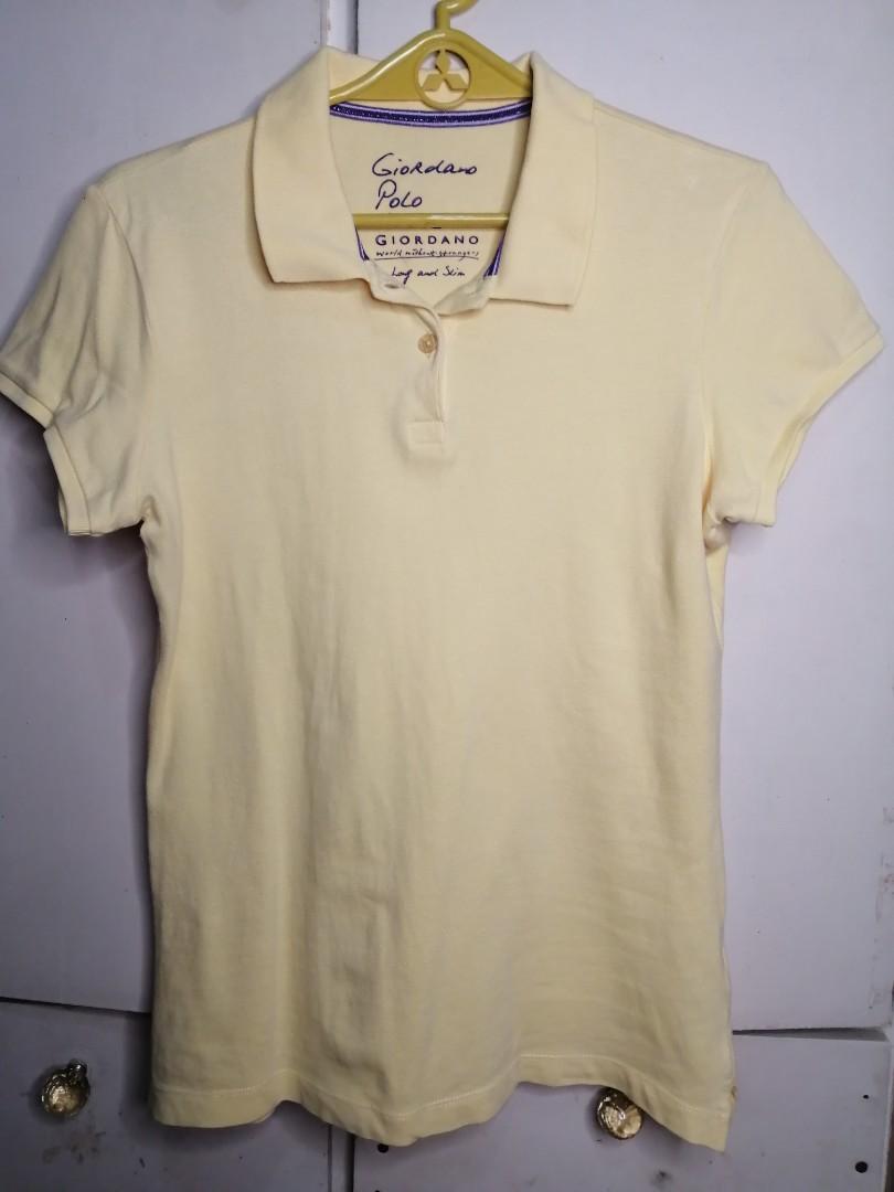 giordano yellow polo shirt