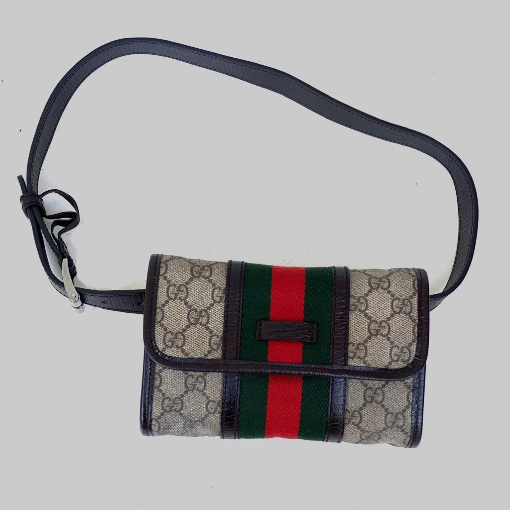 Gucci belt bag vintage, Fesyen Wanita 
