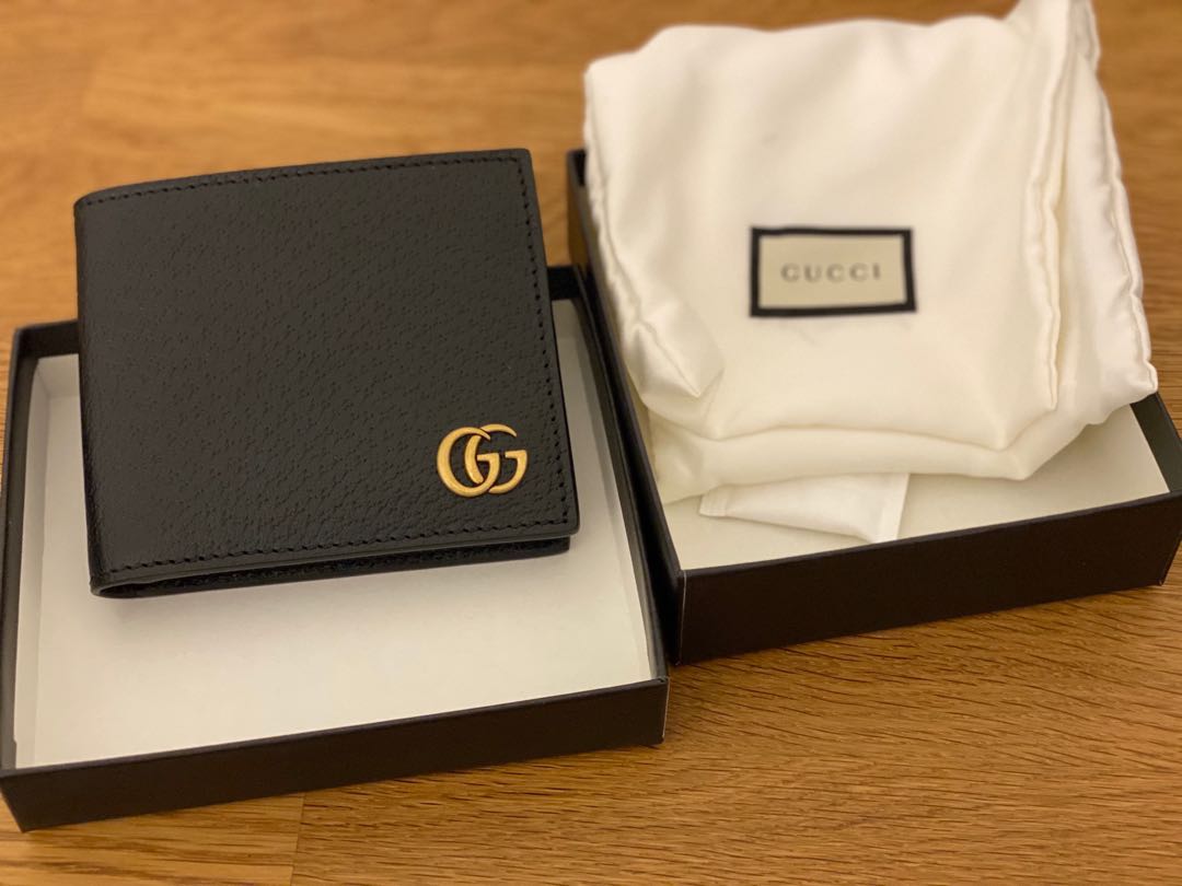 Gucci Marmont leather bi fold Men s wallet Luxury Bags Wallets