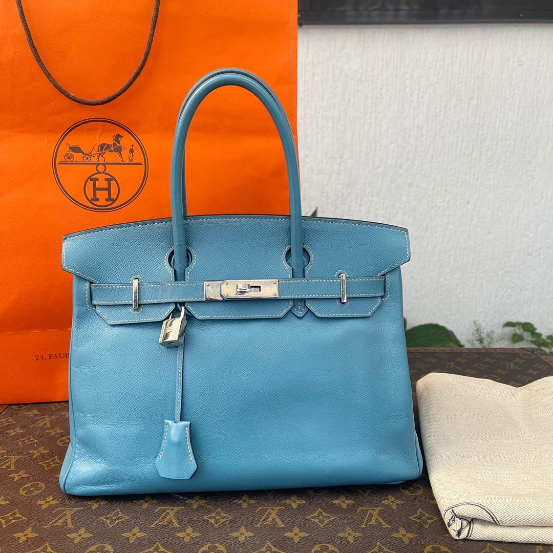HERMES BIRKIN LIGHT BLUE 30CM, Women's Fashion, Bags & Wallets, Shoulder  Bags on Carousell