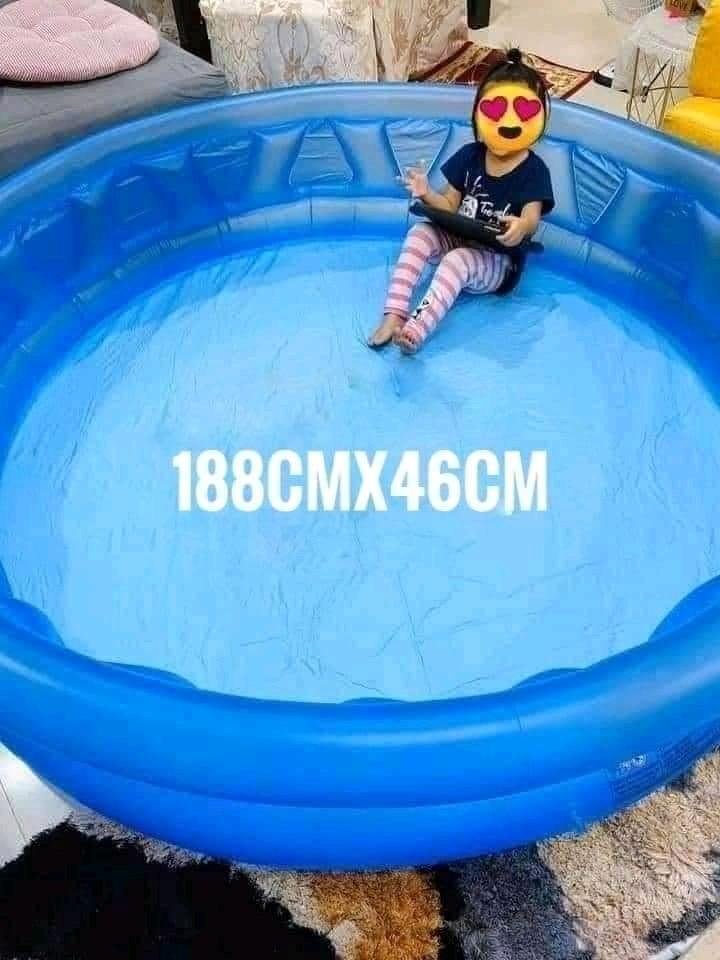 Intex Inflattable pool (Category: Other Baby Bathing & Changing Needs) located in Manila. Submitted by annafinds (Listing ID 1077149249, Image 3). Description: Enjoy swimming without going outside Kiddie Inflattable pool Size:188cm Plus shipping fee Accepting COD for sure buyers only Via Lalamove and Lbc No mit ups.