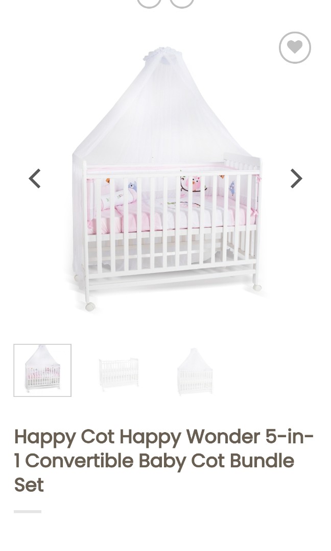 Jarron Co 5in1 Happy Wonder Cot Babies Kids Baby Nursery Kids Furniture Cots Cribs on Carousell