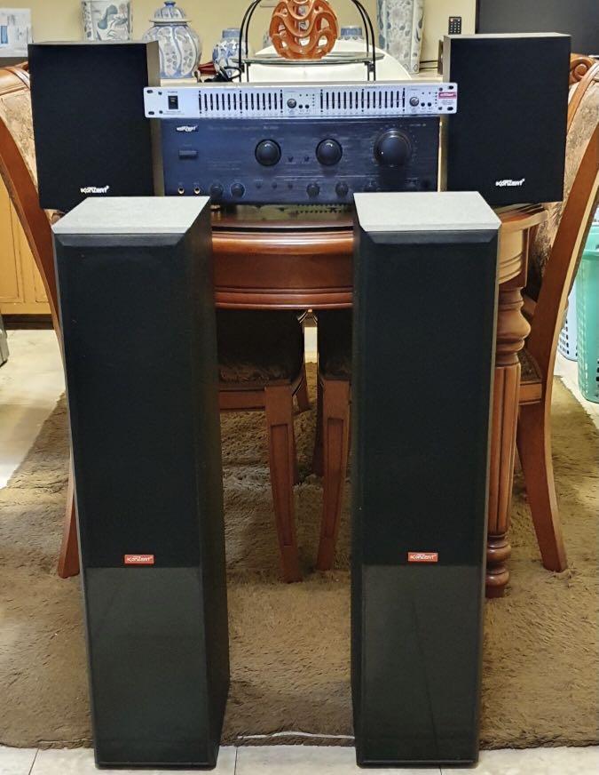 Konzert Amplifier Equalizer with Surround Speakers Set Audio
