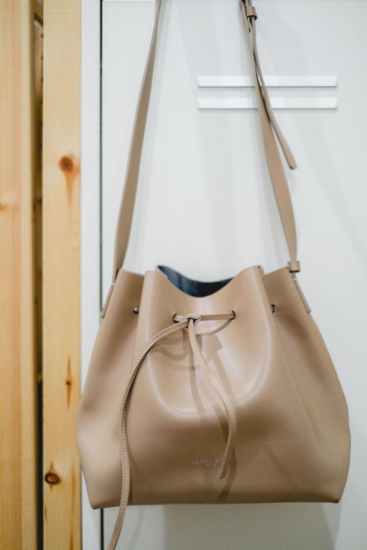 Lancaster paris matte hotsell smooth leather bucket bag