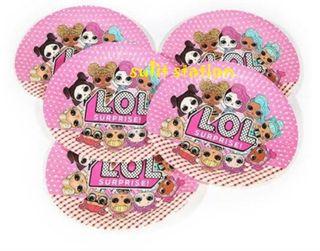 10pcs LOL SURPRISE DOLL GIRLS THEMED PARTY DISPOSABLE PAPER PLATE plates favors needs supply decoration
