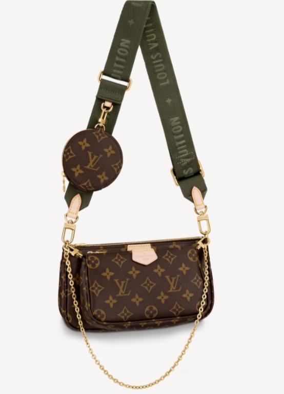 Louis Vuitton Khaki Monogram Multi Pochette Bag Trio Crossbody