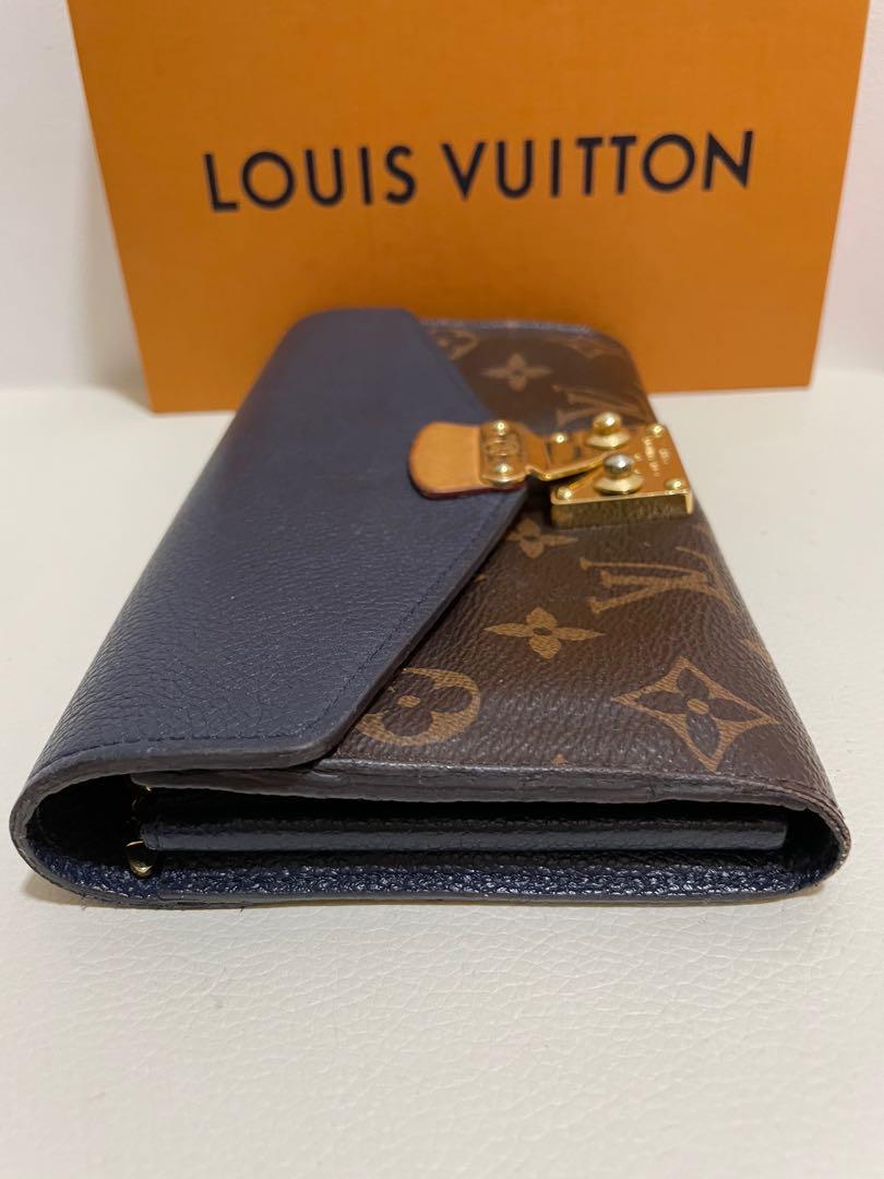 LOUIS VUITTON 'Pallas' wallet in brown monogram canvas and coral leather -  VALOIS VINTAGE PARIS