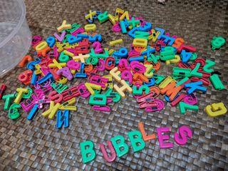 Magnetic letters and numbers