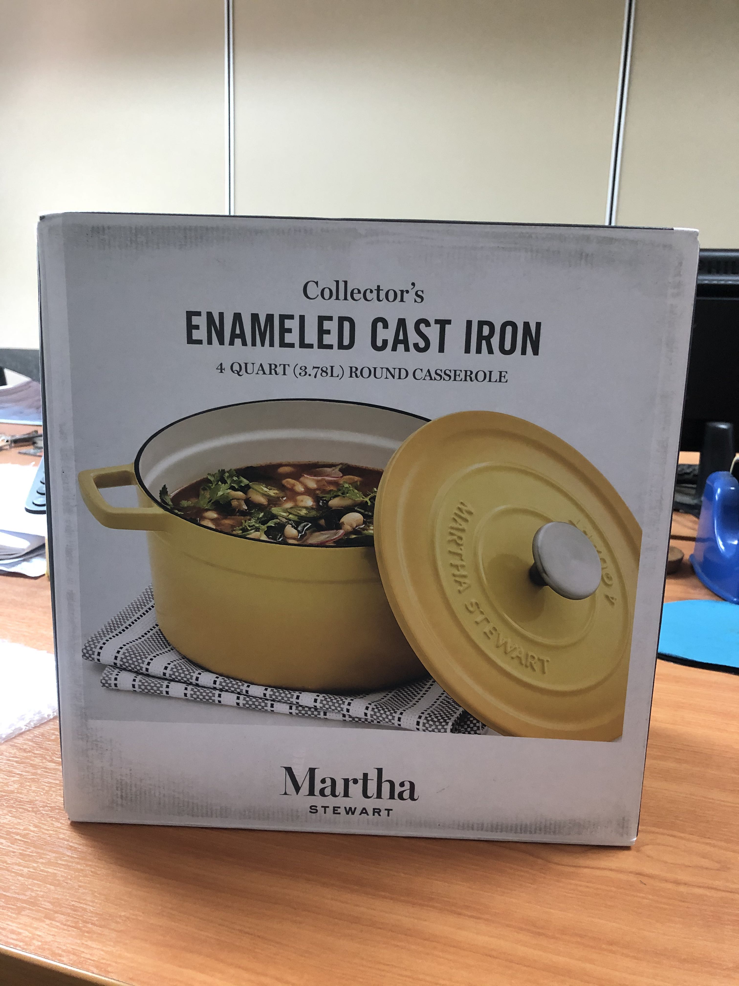 Martha Stewart Collection 4-Qt. Enameled Cast Iron Round Dutch
