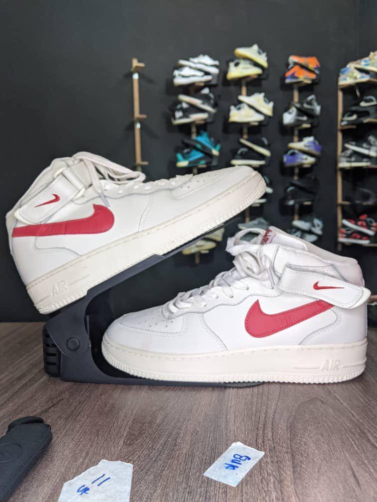 Nike Air Force 1 Mid Sail University Red