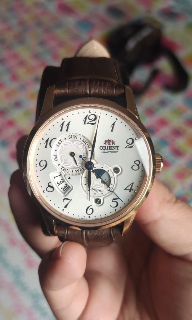 Orient sun and moon 3 rose gold clearance