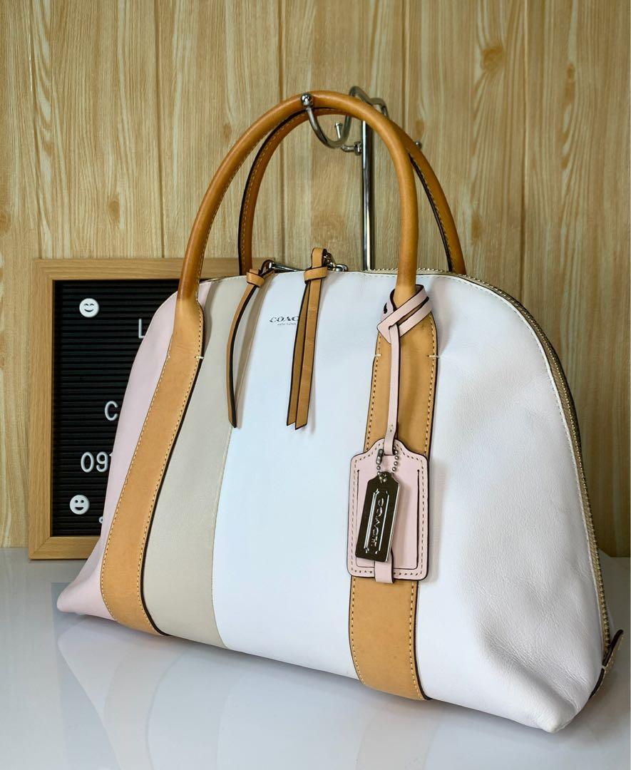 COACH Alma Bag (White), Luxury, Bags & Wallets on Carousell