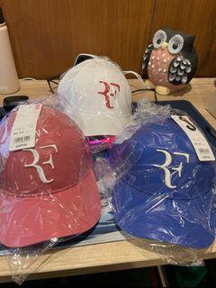 Original Uniqlo Roger Federer RF Caps White, Pink, Blue