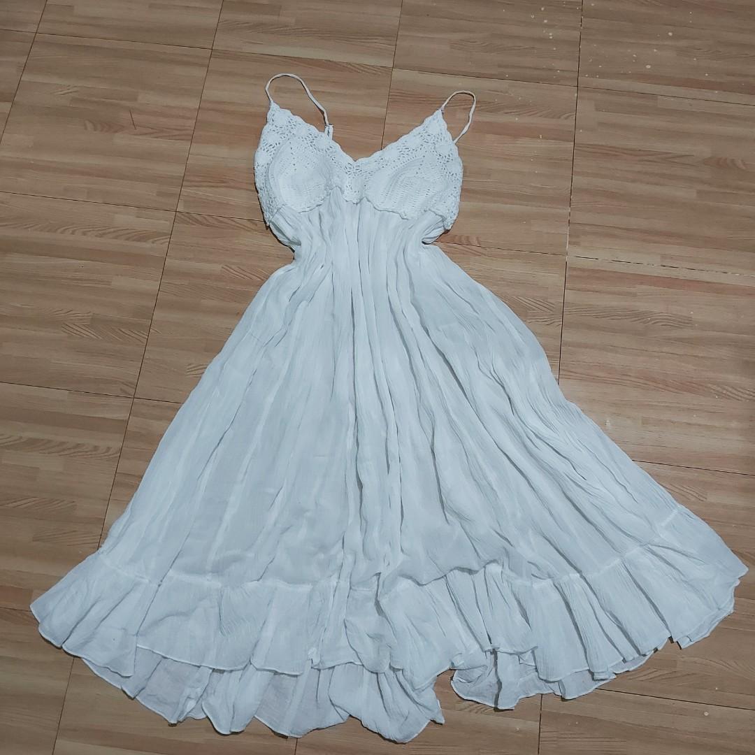 plain white summer dress