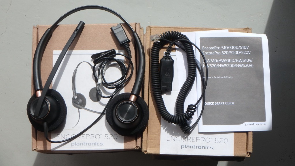 Plantronics EncorePro HW520 Headset with FREE HIS0219 QD Cable