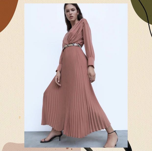 Pleated sales zara dress
