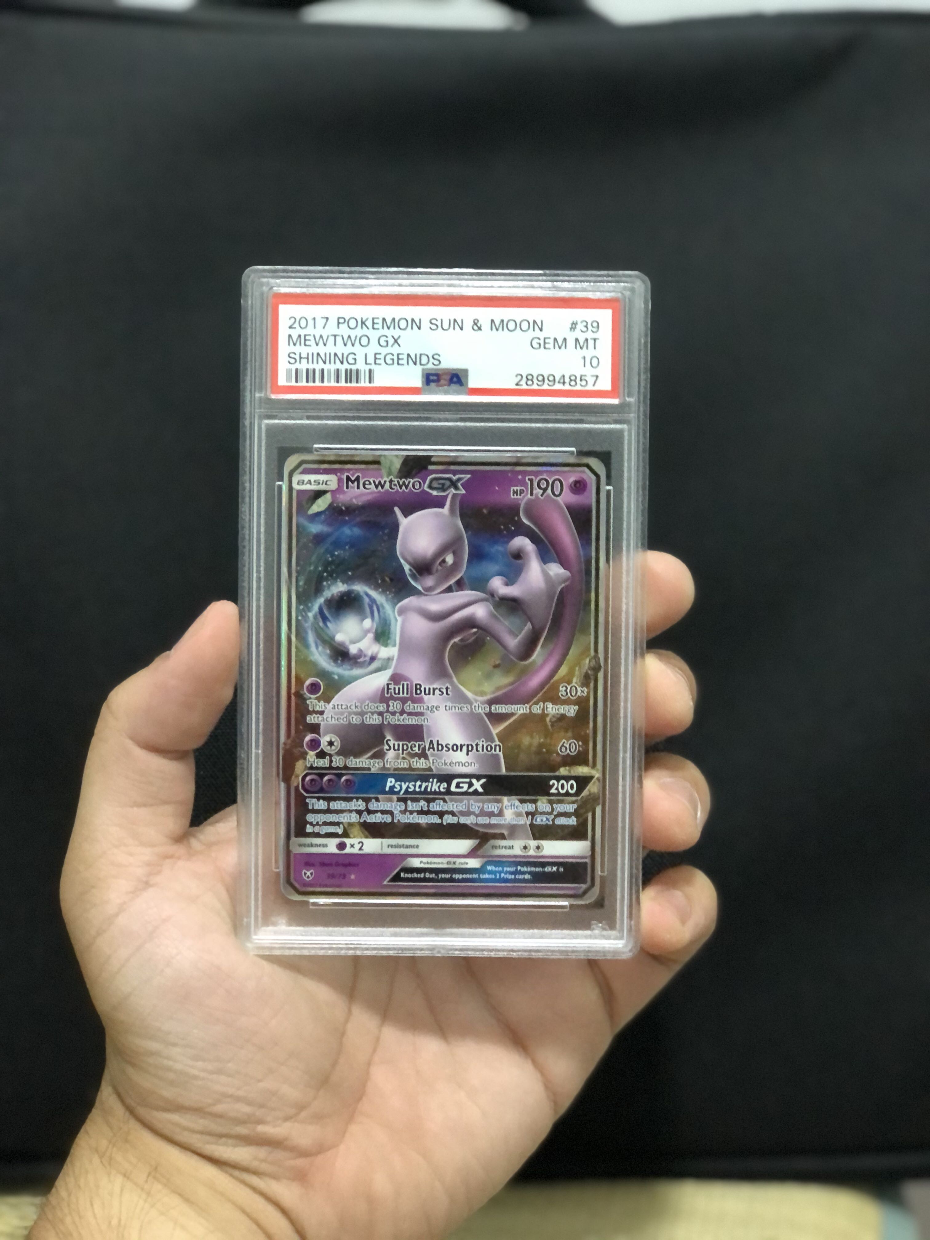 Pokemon Card Psa 10 Mewtwo Gx Shining Legends Hobbies Toys Toys Games On Carousell
