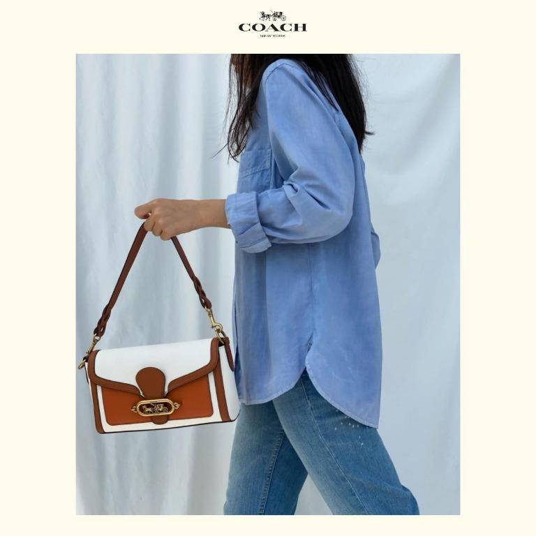 Coach jade shoulder deals bag in colorblock