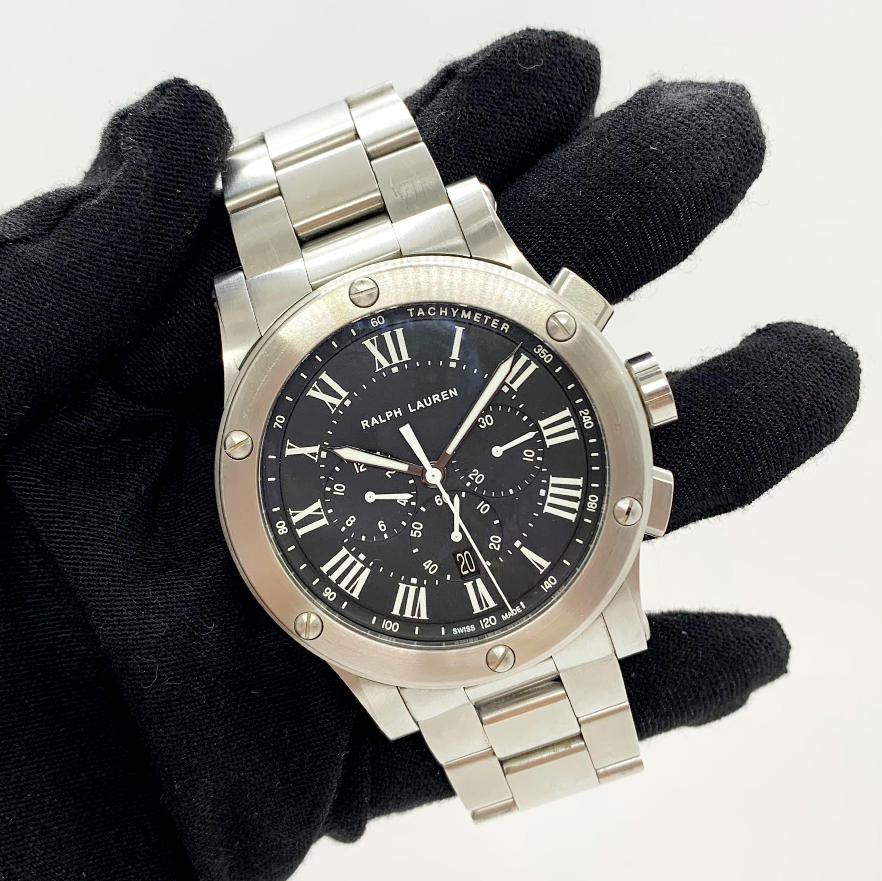 RALPH LAUREN K02300 SPORTING CHRONOGRAPH MENS AUTOMATIC WATCH 217004406