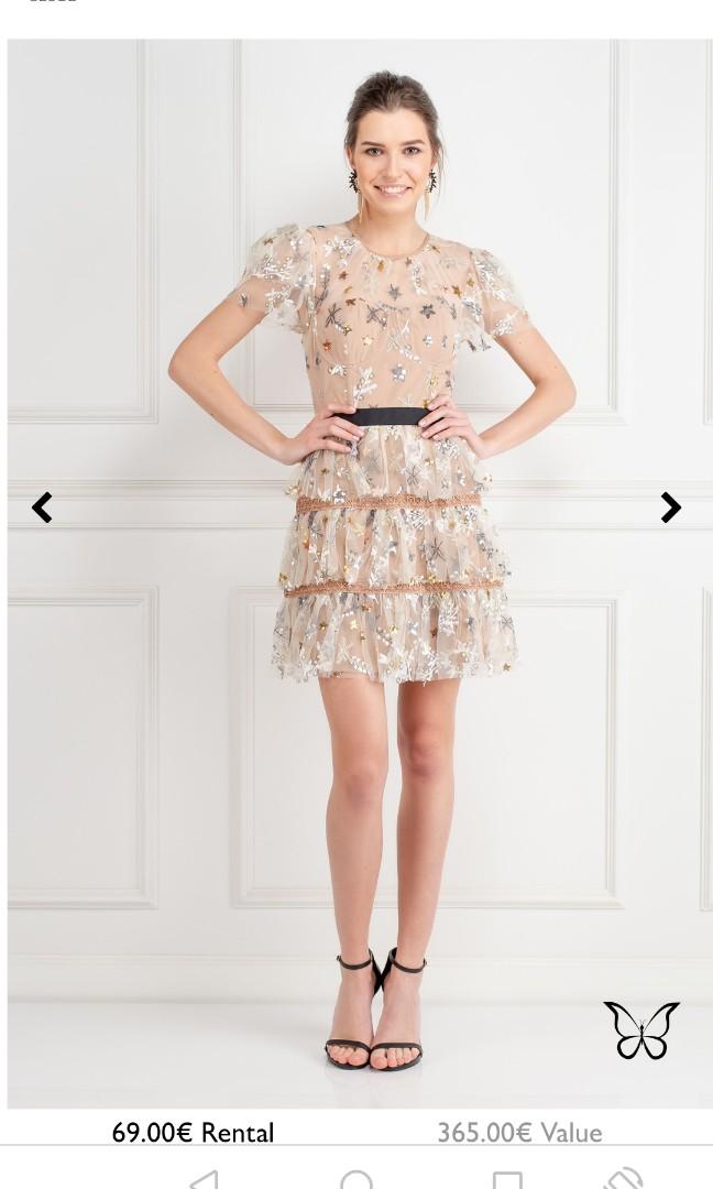 Star mesh tiered dress online