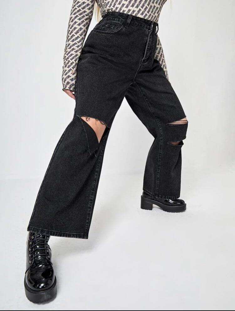 shein plus size ripped jeans, Women's 