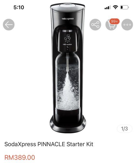 Soda Xpress Sparkling Water Machine (Carbonated Drinks Maker) + 1L