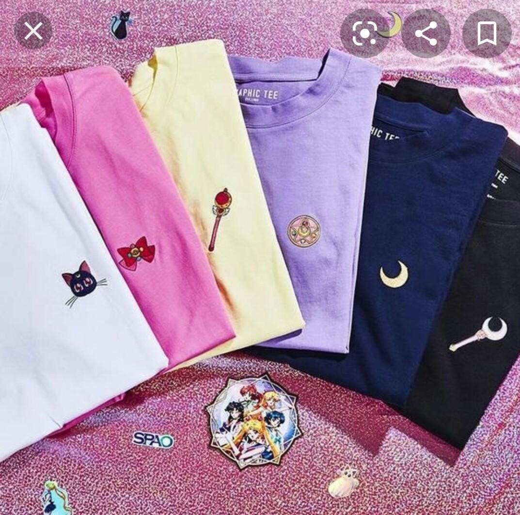 SPAO Sailor Moon ( Moon Crystal Power ) Yellow Shirt Tee, Women's ...